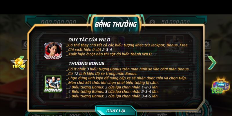 bieu tuong wild trong game Hướng Dẫn Chơi Fast & Furious B52Club