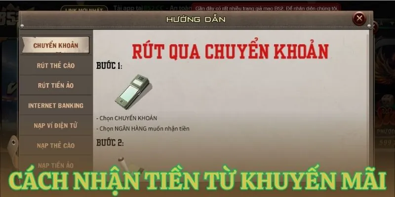 cach nhan tien tu khuyen mai Cách nhận tiền từ khuyến mãi