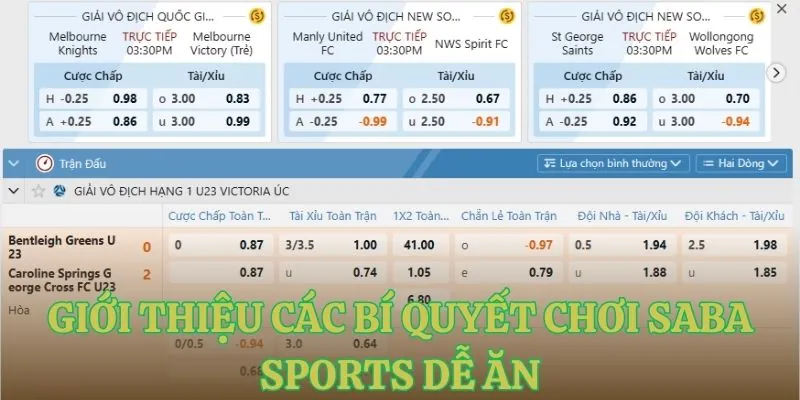 gioi thieu cac bi quyet choi saba sports de an Giới thiệu các bí quyết chơi Saba Sports dễ ăn