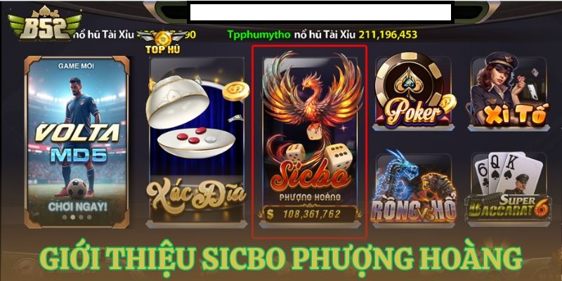 gioi thieu tua game sicbo phuong hoang Giới thiệu tựa game sicbo Phượng Hoàng