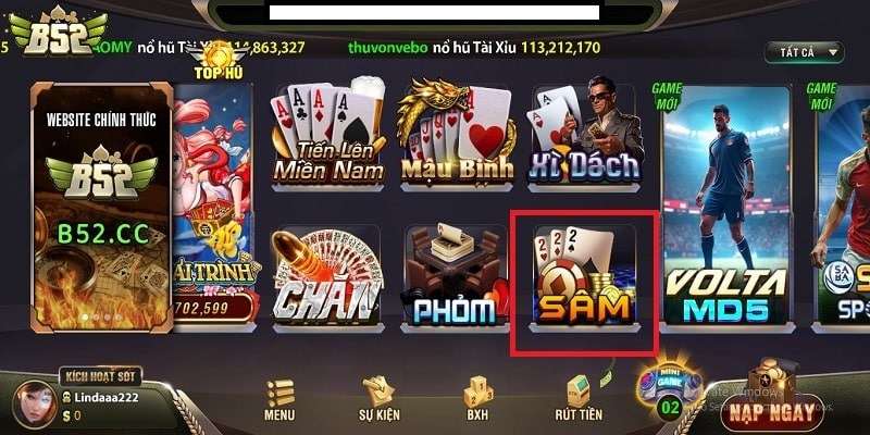 khuyen mai game bai sam b52