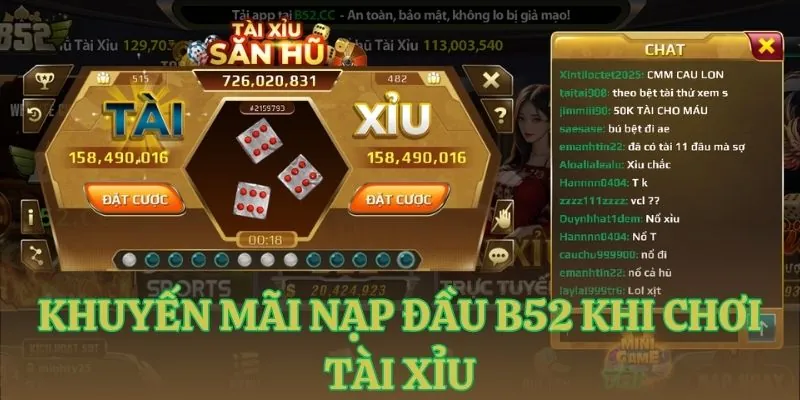 khuyen mai nap dau b52 khi choi tai xiu Khuyến mãi nạp đầu B52 khi chơi tài xỉu