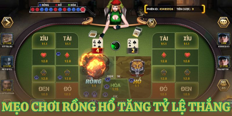 meo choi rong ho nang cao ty le thang len den 90 Hướng dẫn mẹo chơi Rồng Hổ theo chiến thuật đánh 3 mặt
