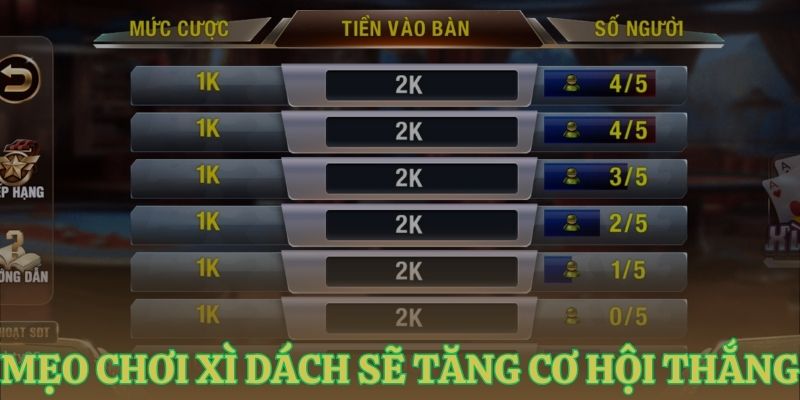 meo choi xi dach giup tang co hoi thang lon la dieu khong the phu nhan Mẹo chơi xì dách giúp tăng cơ hội thắng lớn là điều không thể phủ nhận