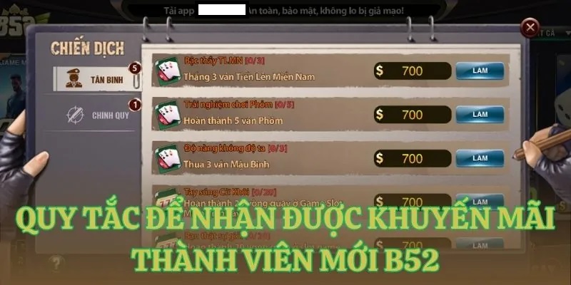 quy tac de nhan duoc khuyen mai thanh vien moi b52 Quy tắc để nhận được khuyến mãi thành viên mới B52
