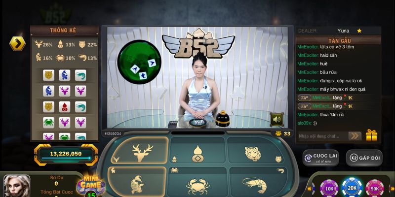 tim hieu ve game bau cua Tập trung vào linh vật có xác suất xuất hiện cao