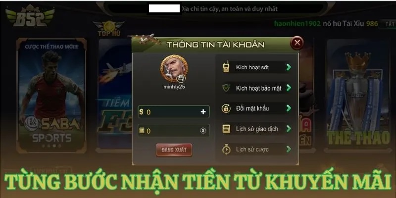 tung buoc nhan tien tu khuyen mai Từng bước nhận tiền từ khuyến mãi