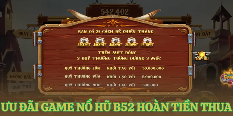 uu dai game no hu b52 hoan tien thua Ưu đãi game nổ hũ B52 hoàn tiền thua