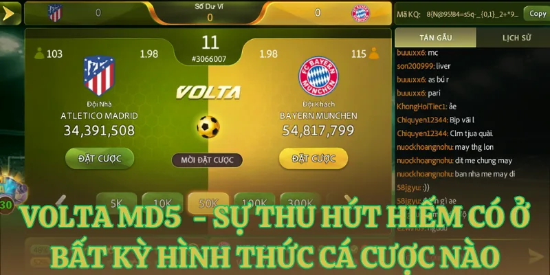 volta md5 su thu hut hiem co o bat ky hinh thuc ca cuoc nao Volta MD5 - Sự thu hút hiếm có ở bất kỳ hình thức cá cược nào