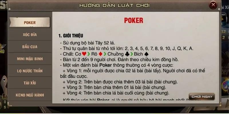 Cách chơi cơ bản trong Poker tại B52Club online Cách chơi cơ bản trong Poker tại B52Club online